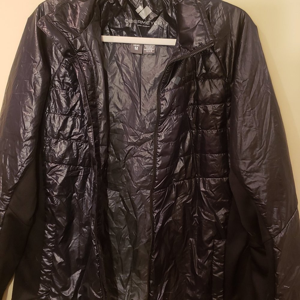 OBERMEYER Black light puffer shell jacket Mens size Medium